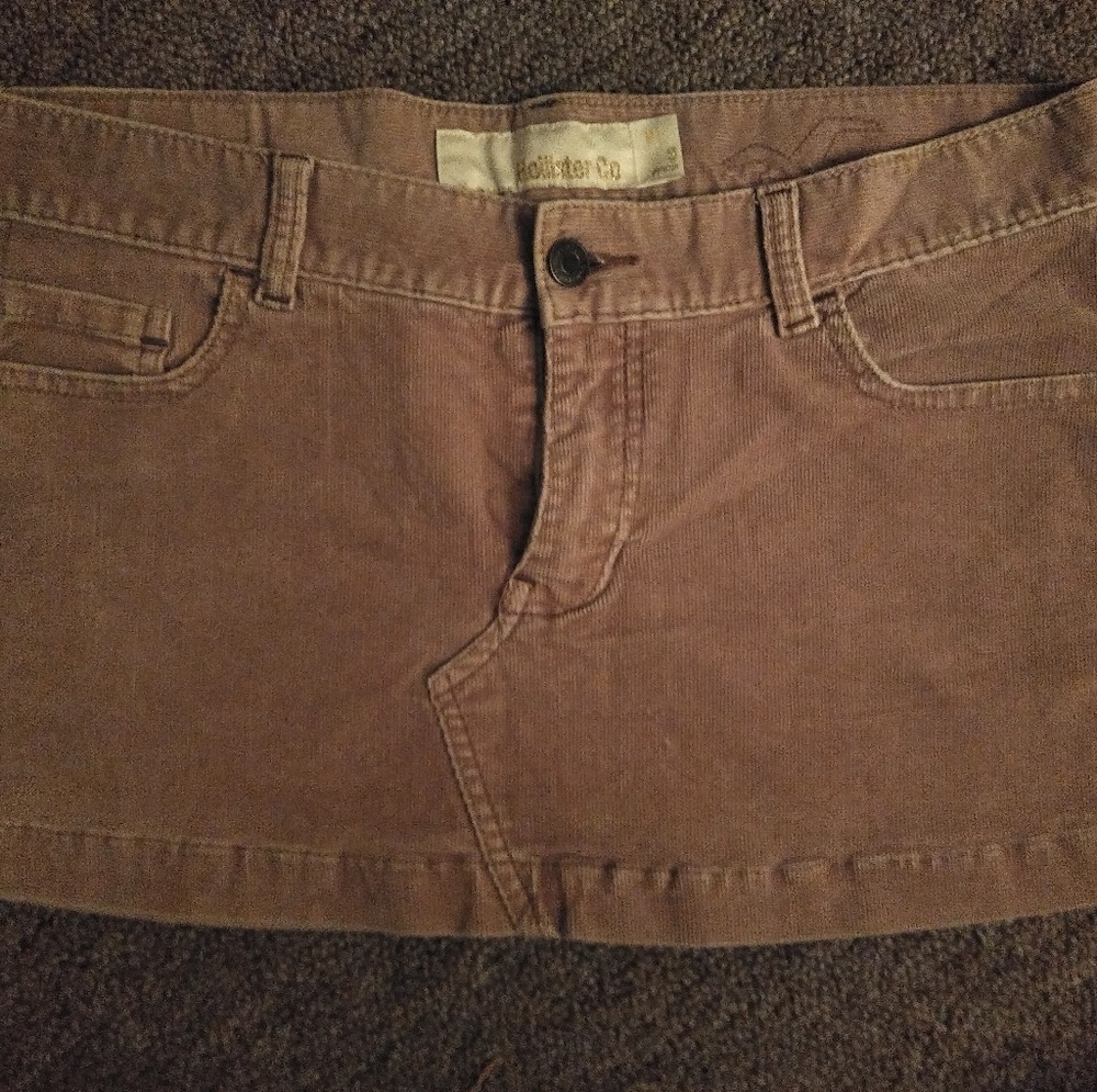 Corduroy mini skirt